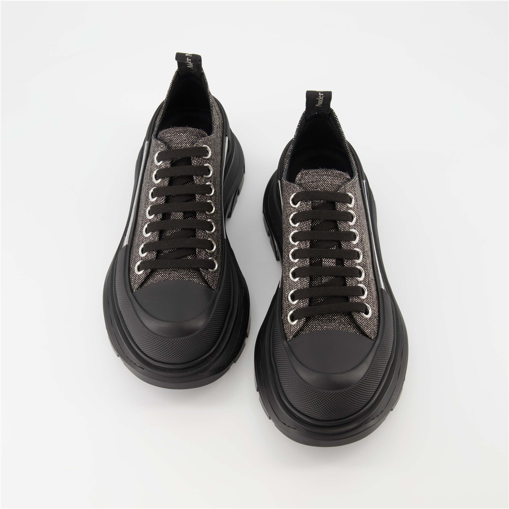 Sneakers Baskets Tread Slick Alexander McQueen Nero Femme