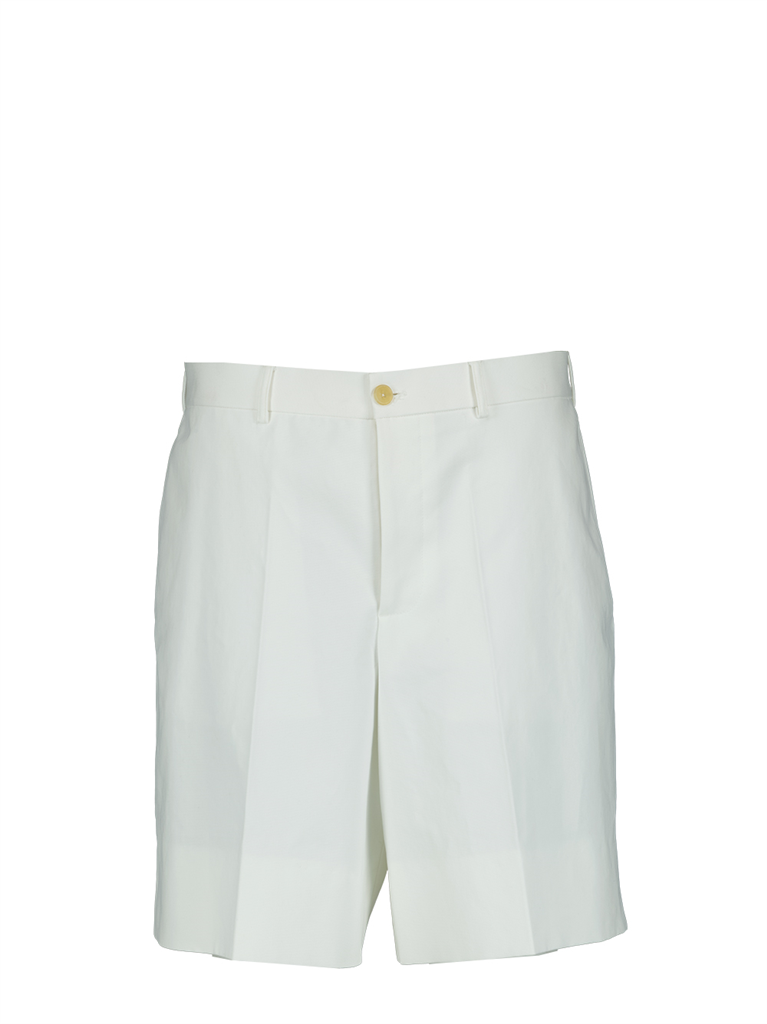 Shorts Calções de Algodão Alexander McQueen Branco Homme