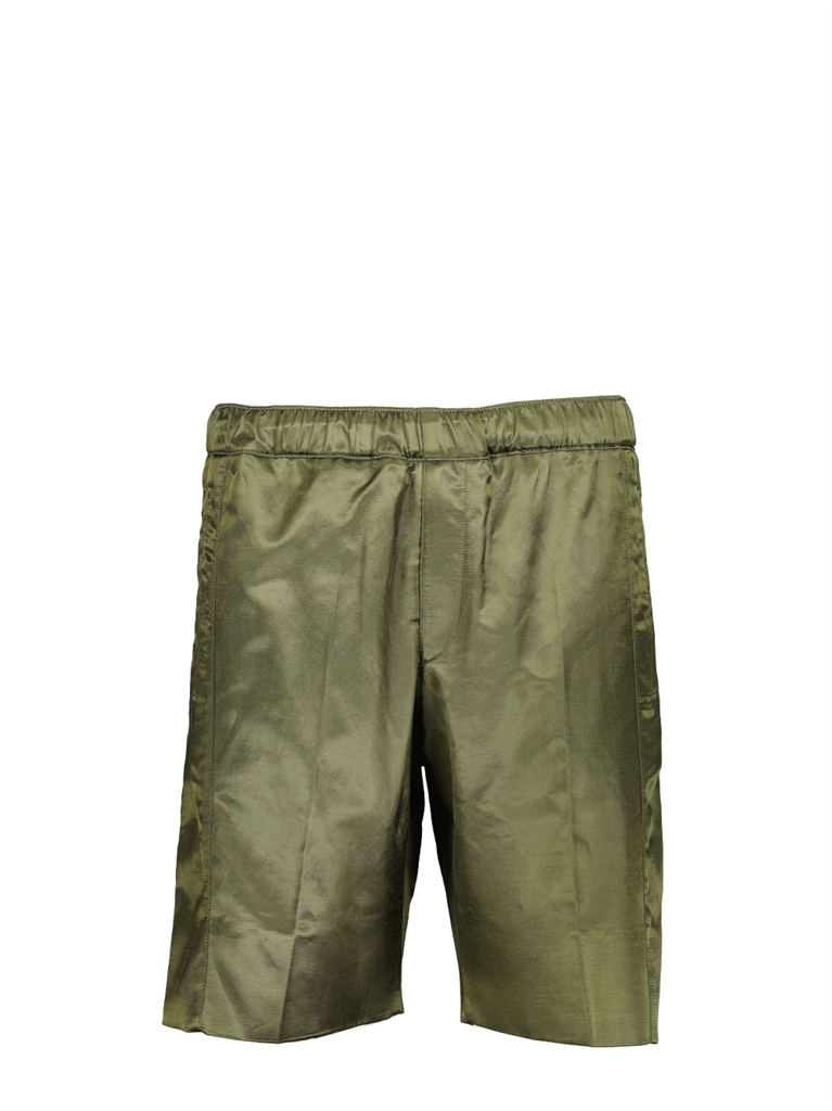 Shorts Bermuda en coton Alexander McQueen Verde Homme