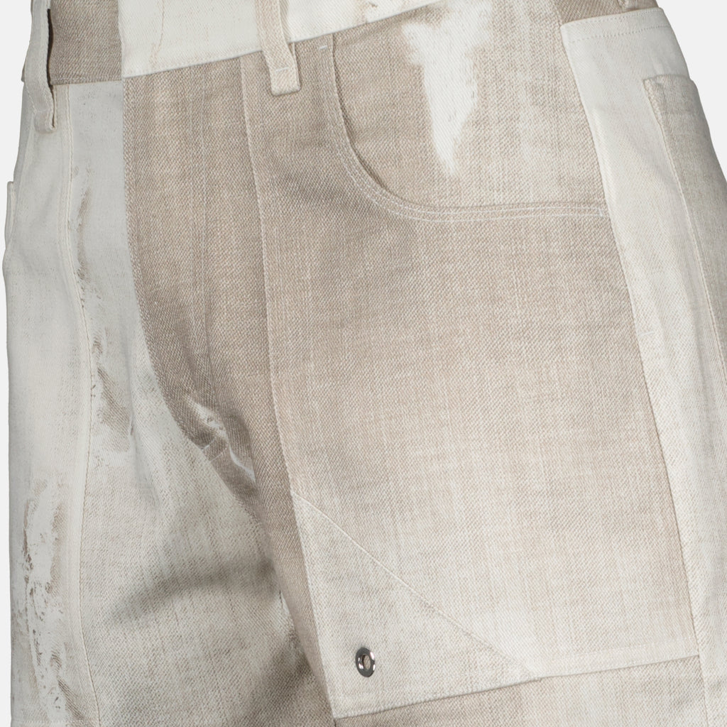 Shorts Bermuda en denim Fendi Beige Homme