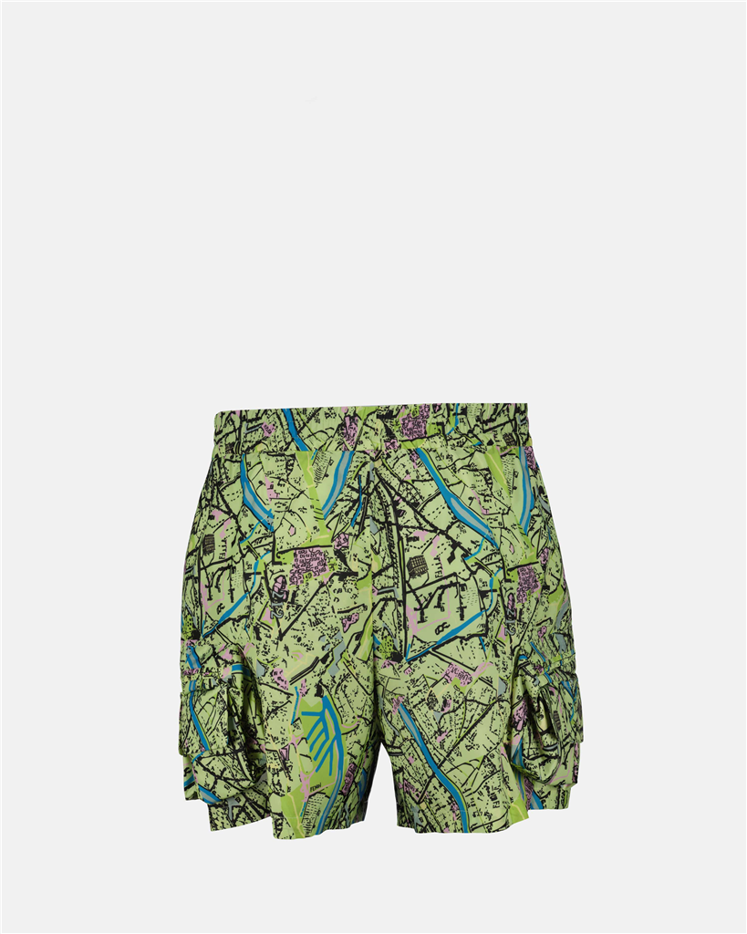 Shorts Bermuda Fendi Map Fendi Verde Homme
