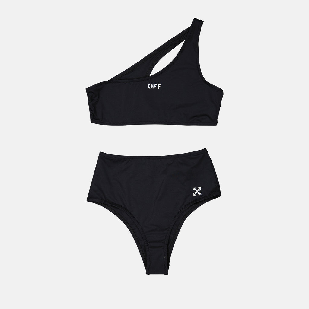 Moda praia Bikini Off Stamp Off-White Preto Femme