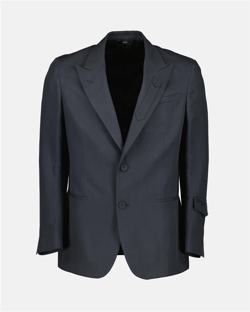 Jackets Linen blaser Fendi Gray Homme