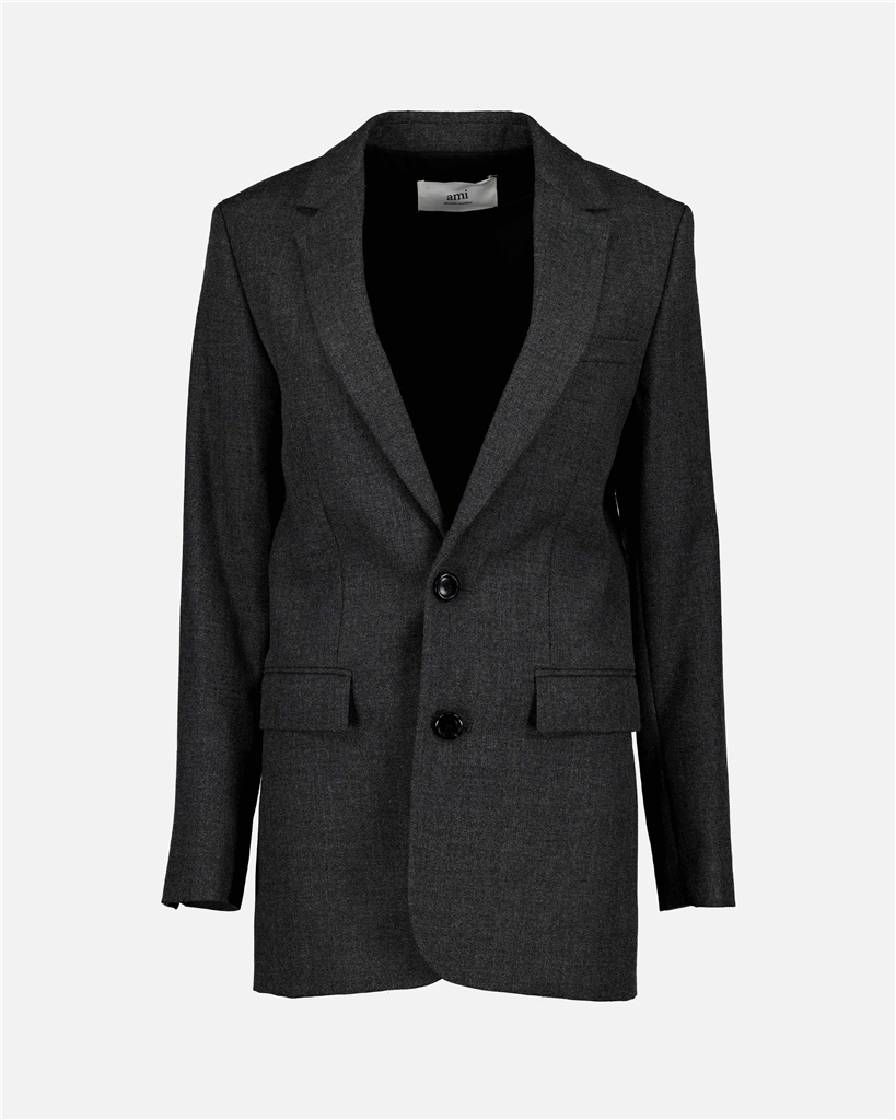 Casacos Blazer de Lã Ami PARIS Cinza Unisexo