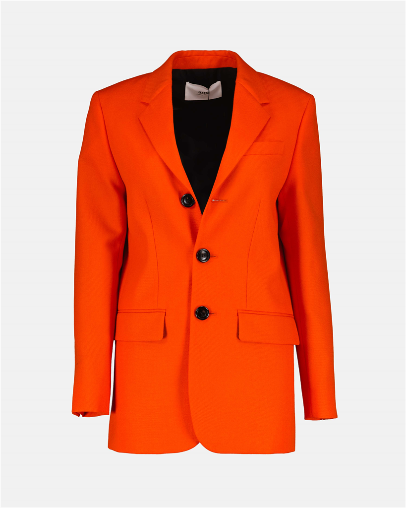 Chaquetas Blazer de Lana Ami PARIS Naranja Unisex