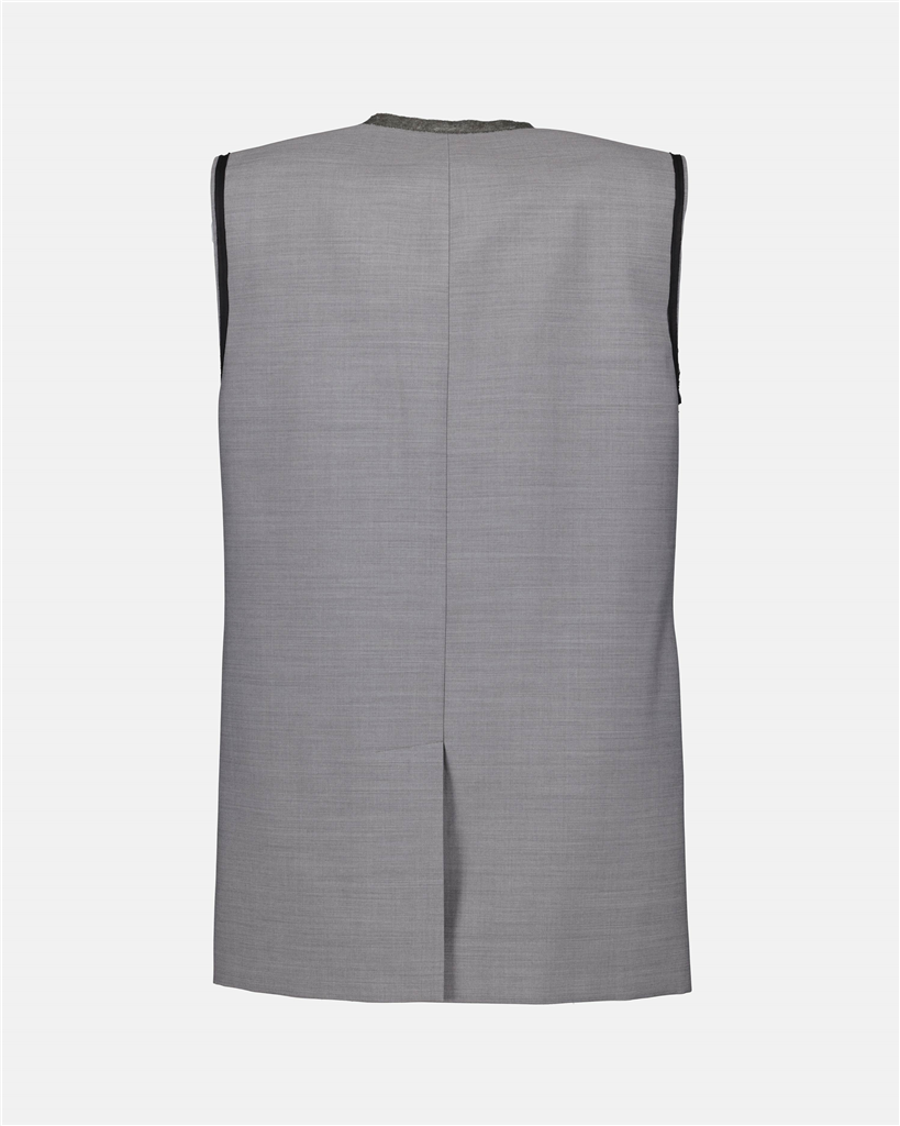 Chaquetas Blazer Sin Mangas Alexander McQueen Gris Mujeres