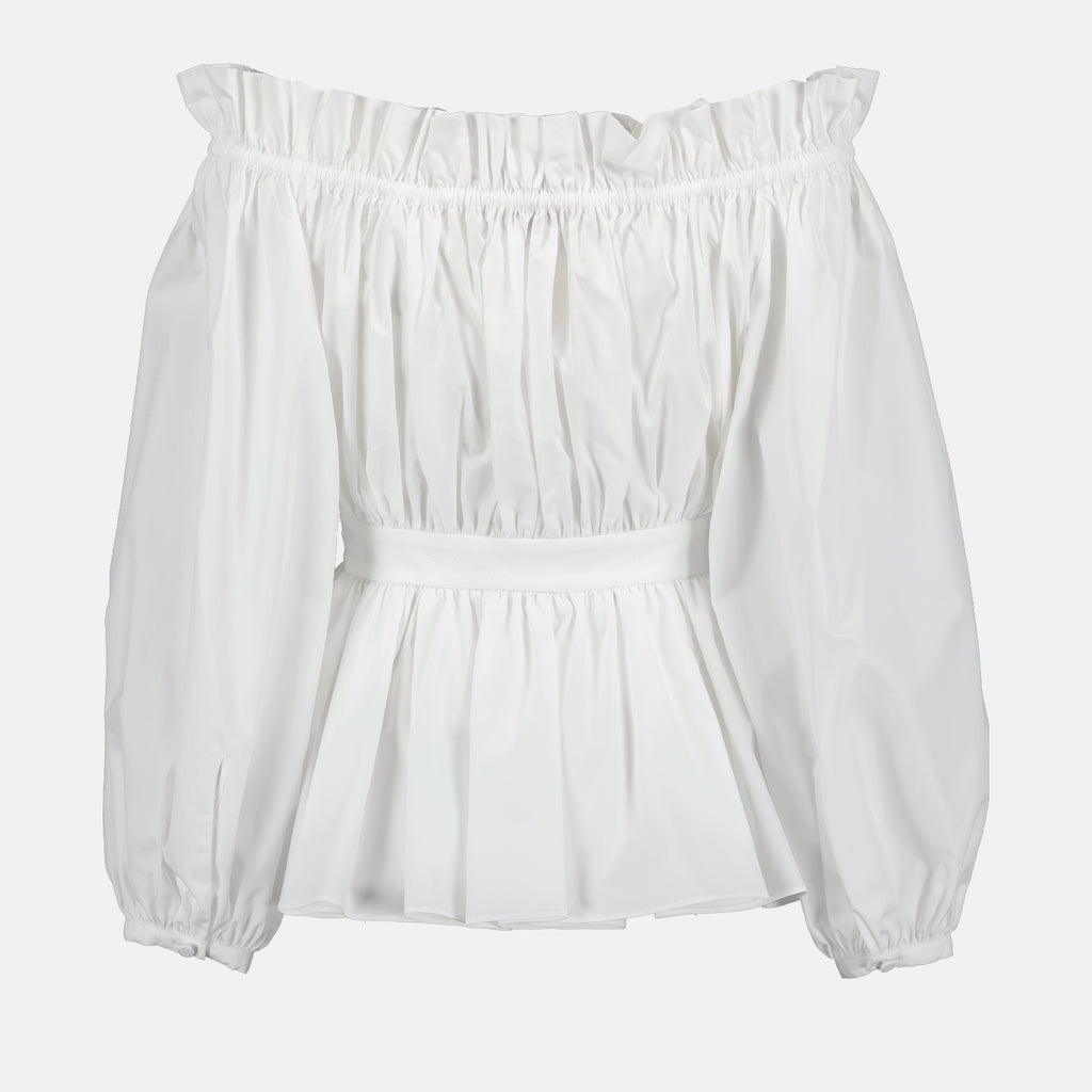Tops Bardot collar blouse Alexander McQueen White Women