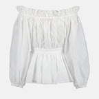 Tops Bardot collar blouse Alexander McQueen White Women