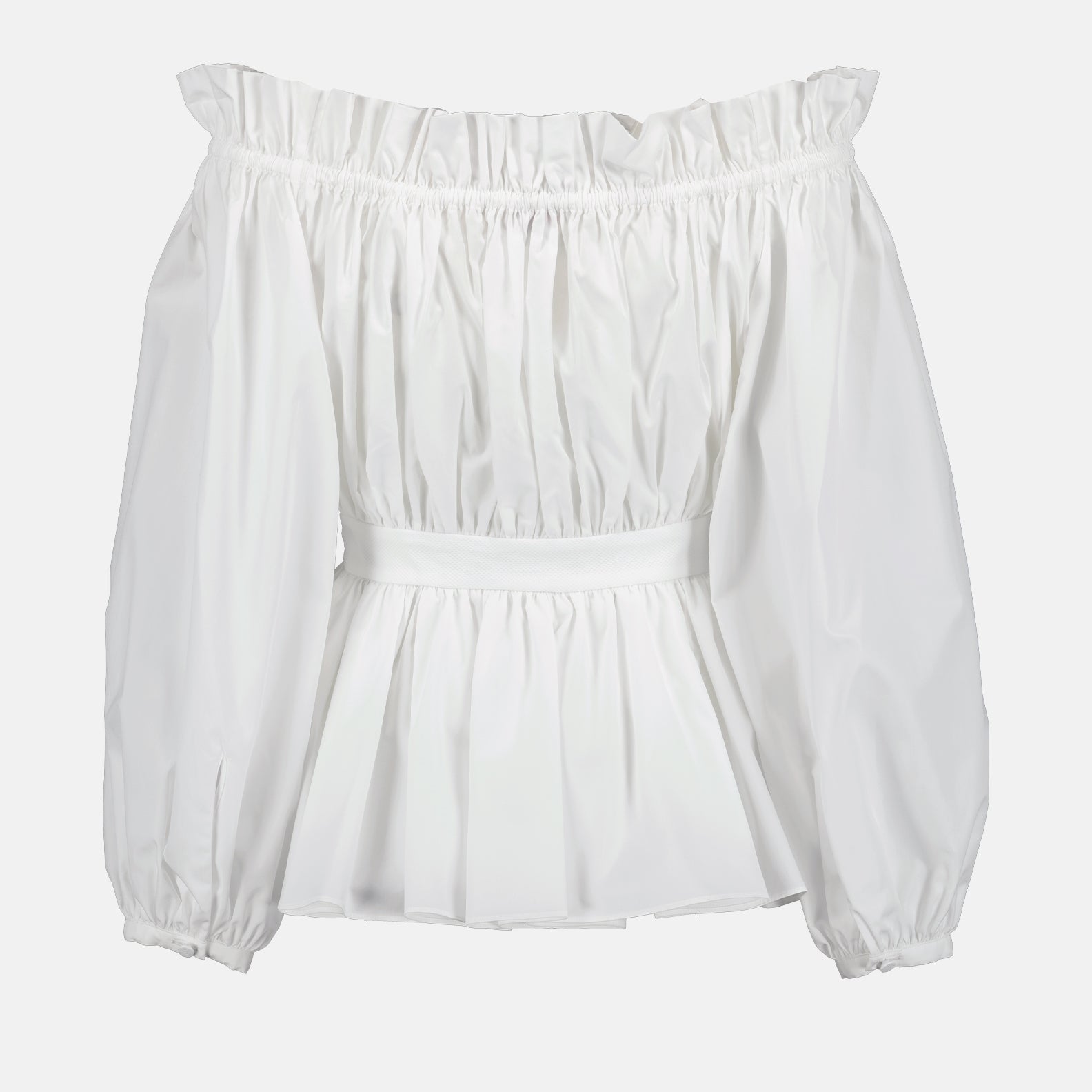 Tops Blouse à col bardot Alexander McQueen Blanco Femme