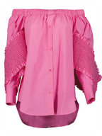 Sudaderas Blouse col Bardot MSGM Rosa Femme