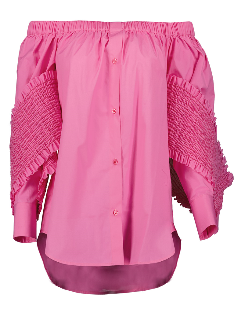 Sudaderas Blouse col Bardot MSGM Rosa Femme