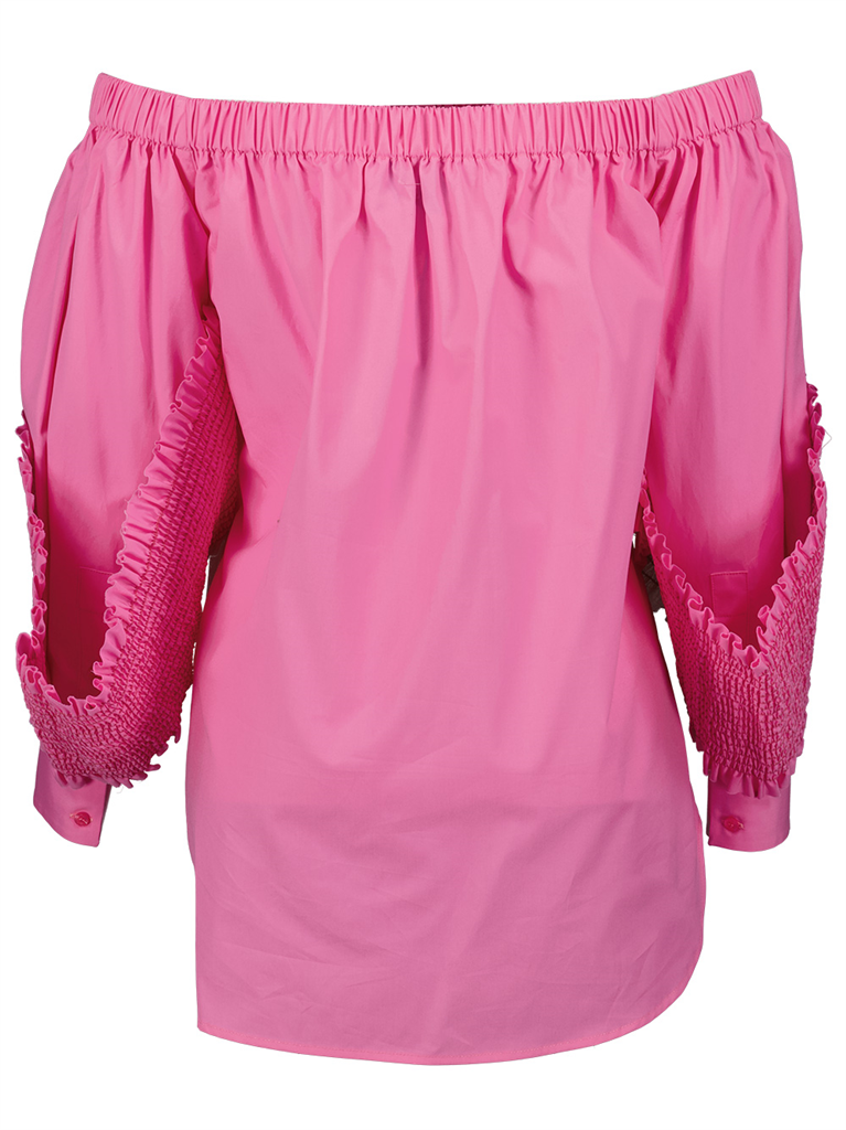 Sudaderas Blouse col Bardot MSGM Rosa Femme