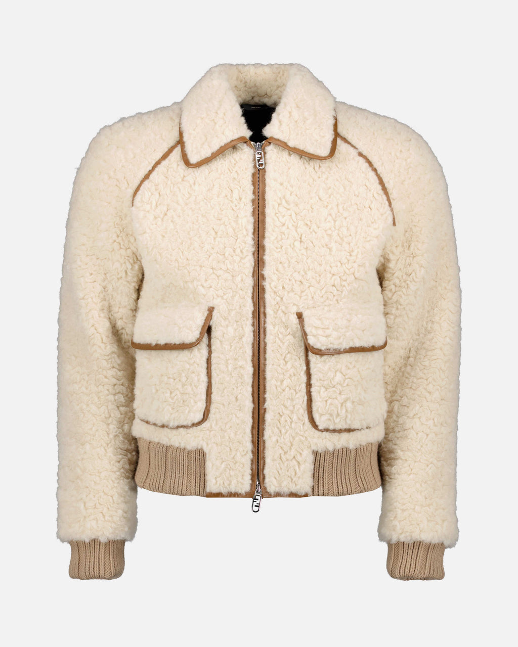 Jackets Shearling bomber Fendi Beige Homme