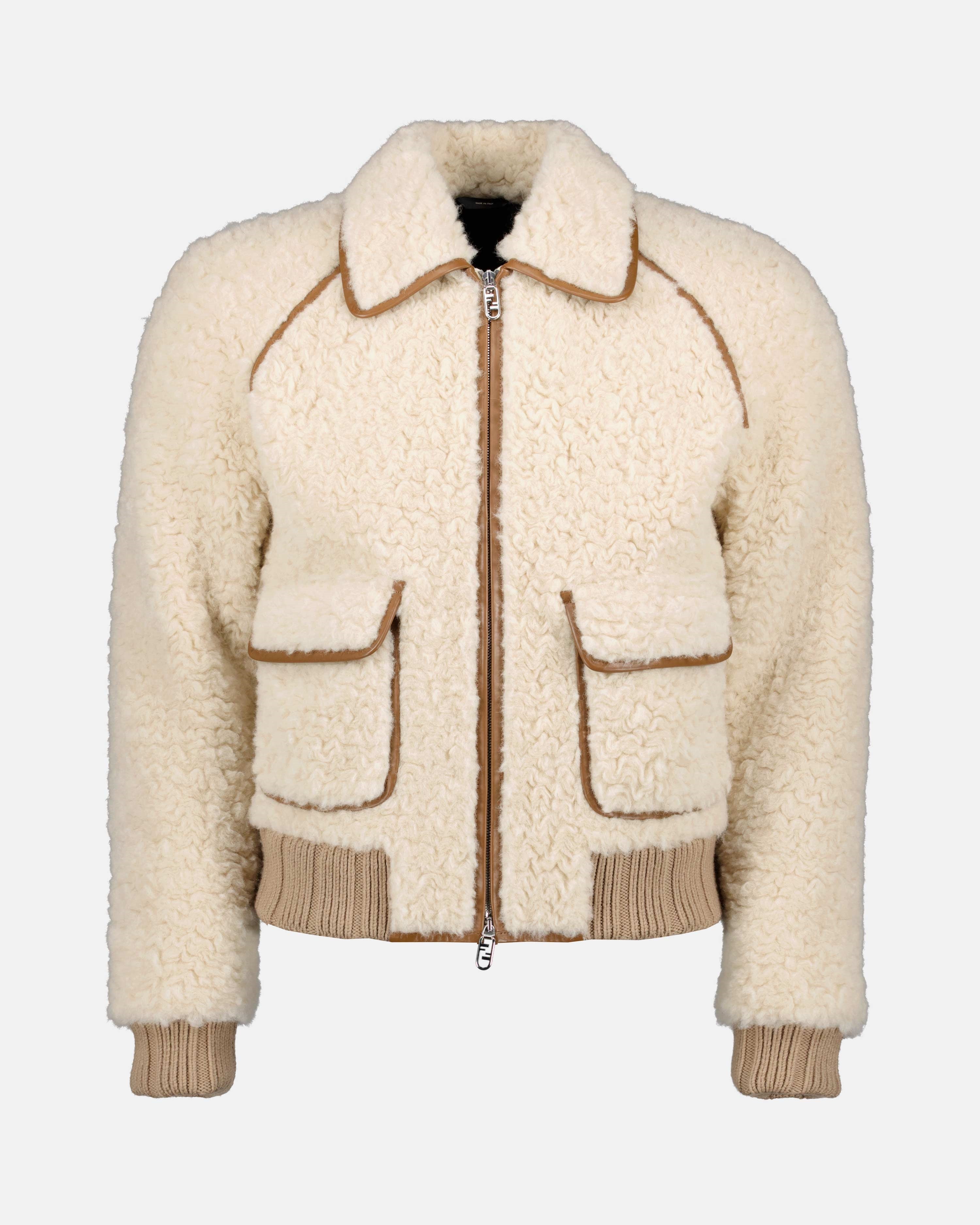 Jackets Shearling bomber Fendi Beige Homme