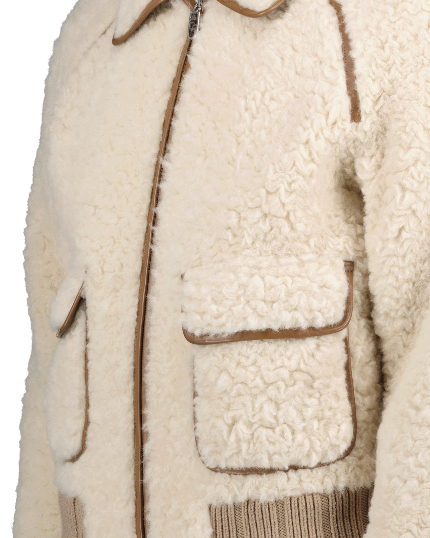 Jackets Shearling bomber Fendi Beige Homme