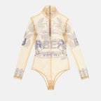 Tops Cavalier tulle bodysuit Burberry Beige Women