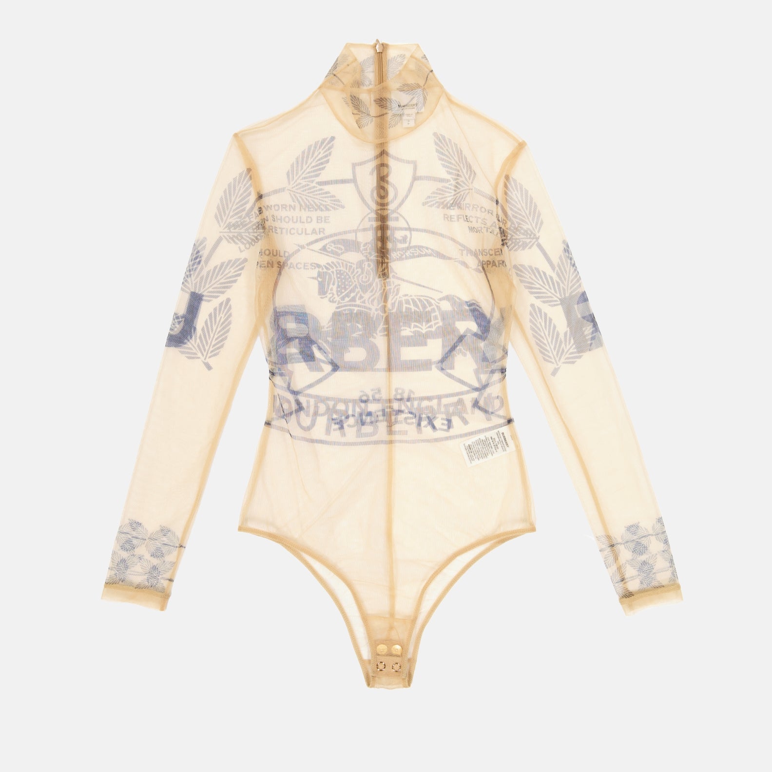Tops Cavalier tulle bodysuit Burberry Beige Women