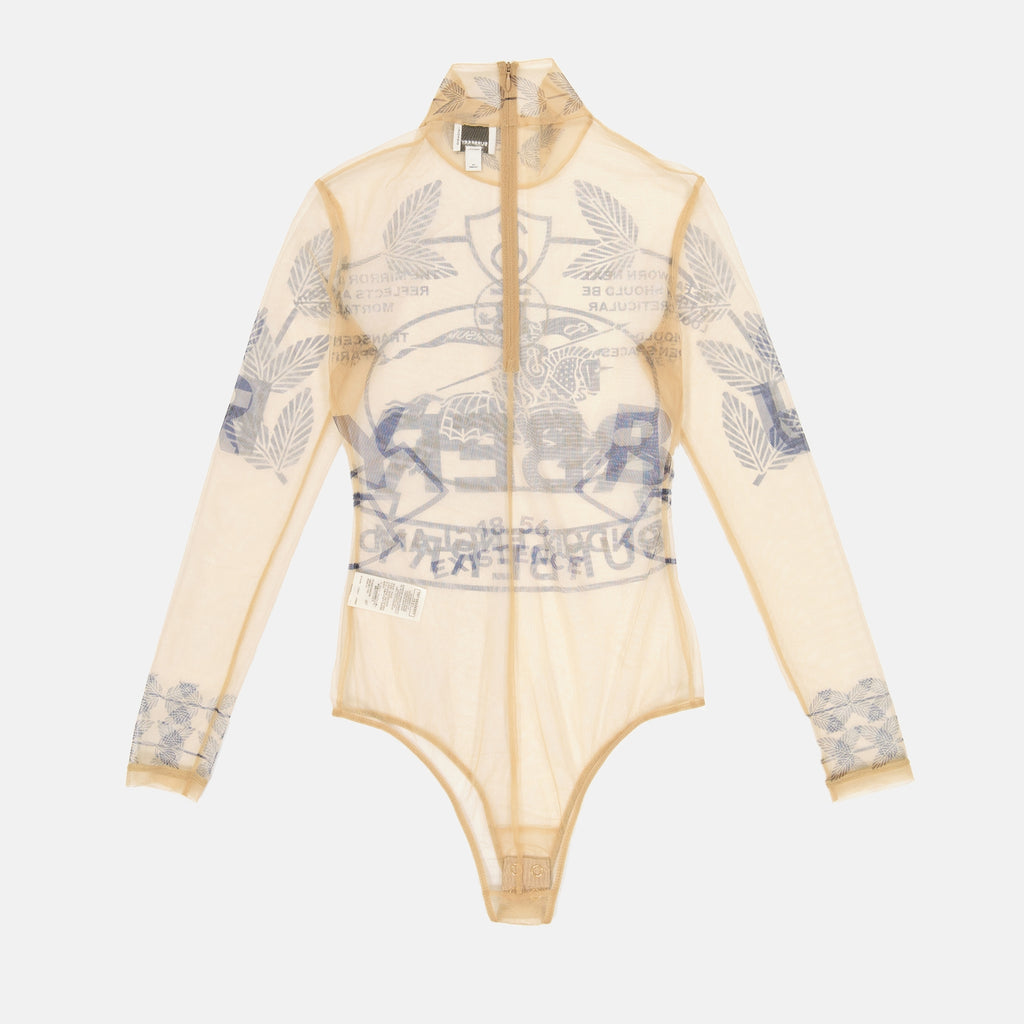 Tops Cavalier tulle bodysuit Burberry Beige Women