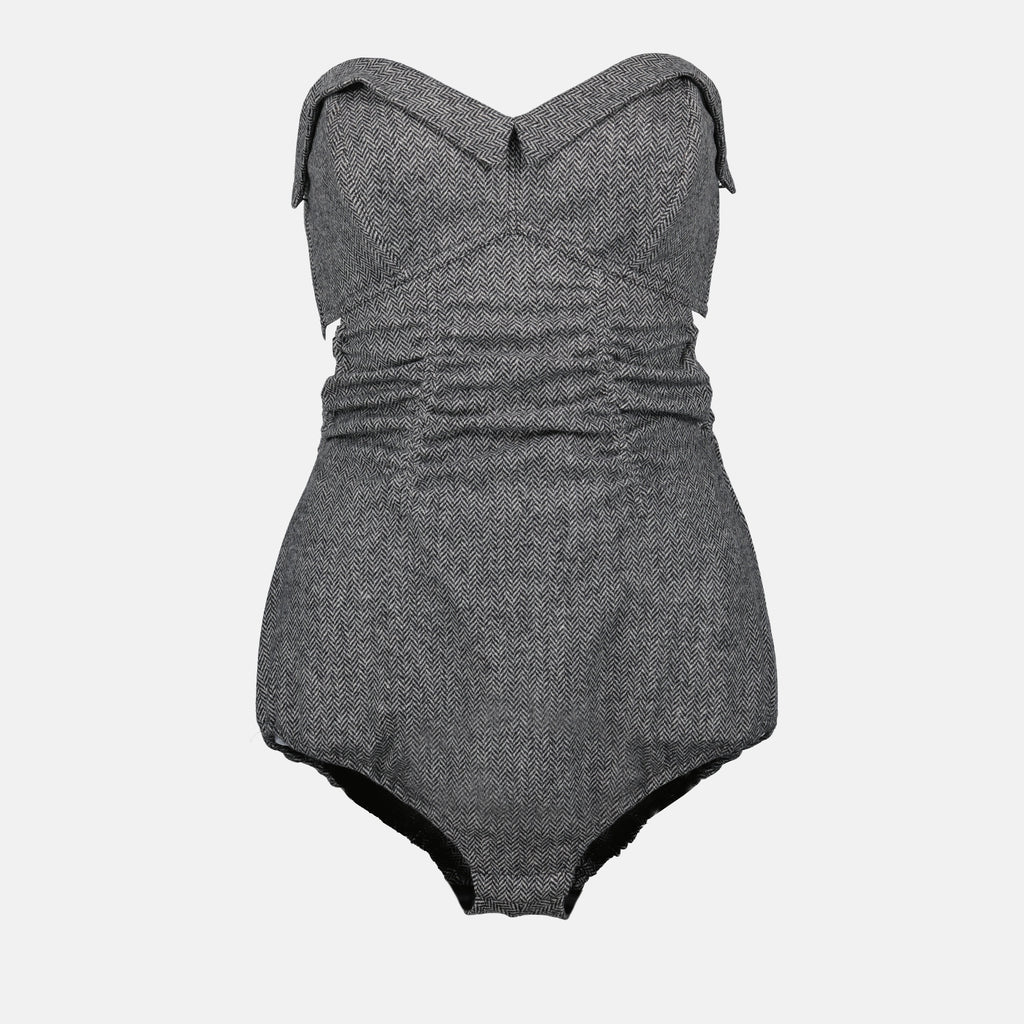 Tops Signature corset bodysuit Maison Margiela Gray Women