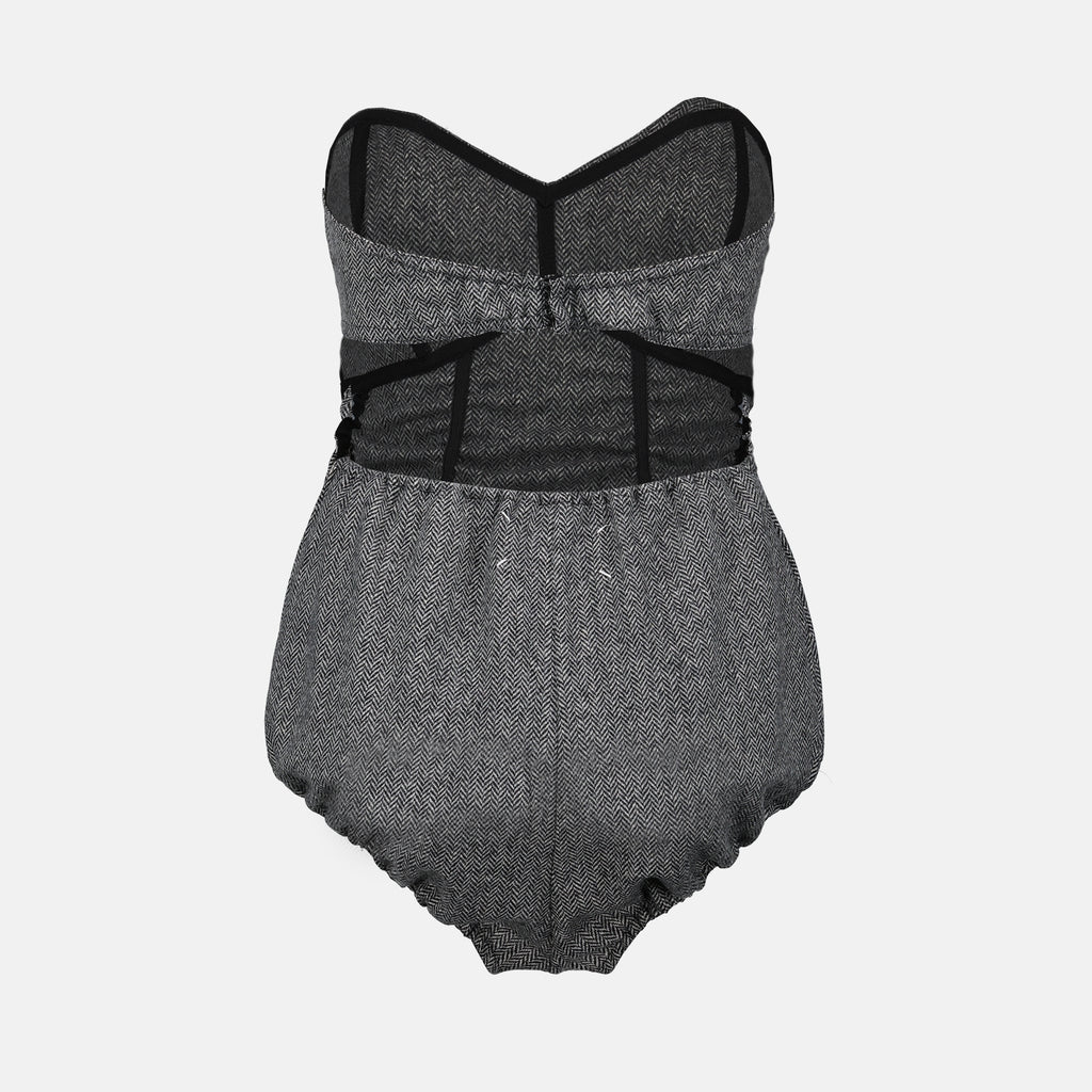 Tops Signature corset bodysuit Maison Margiela Gray Women