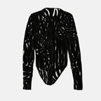 Tops Zebra Bodysuit Versace Black Women