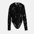 Tops Zebra Bodysuit Versace Black Women