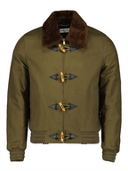 Jackets Shearling collar bomber jacket Saint Laurent Green Homme