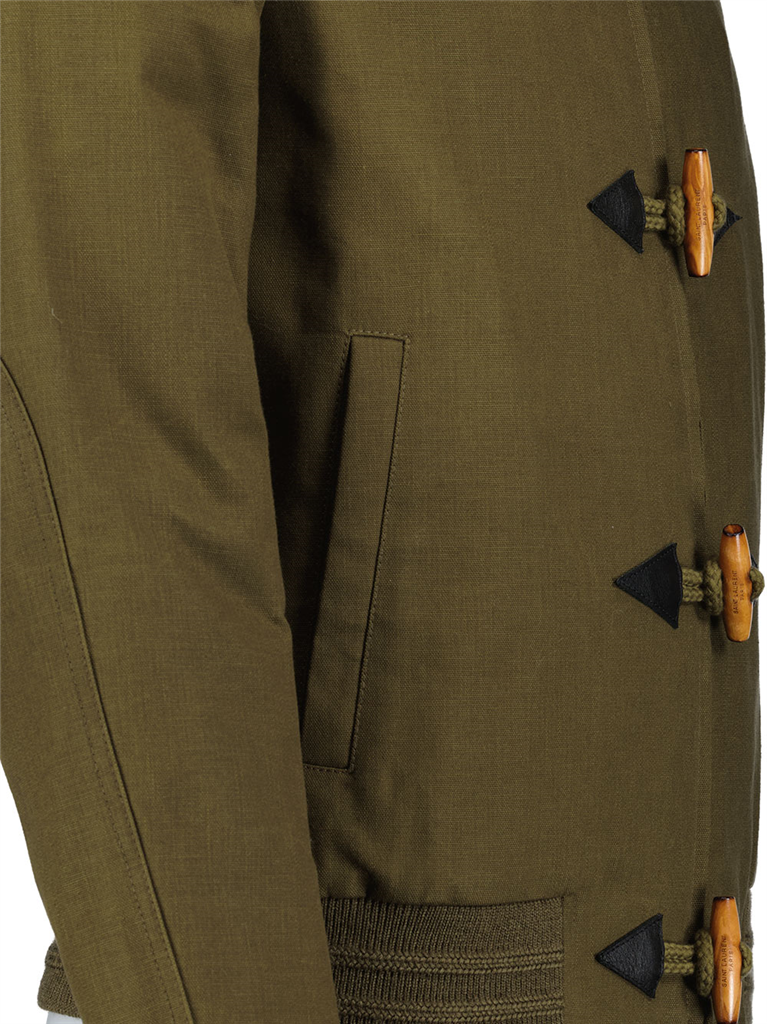 Jackets Shearling collar bomber jacket Saint Laurent Green Homme