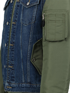 Jackets Bi-material bomber Alexander McQueen Blue Homme