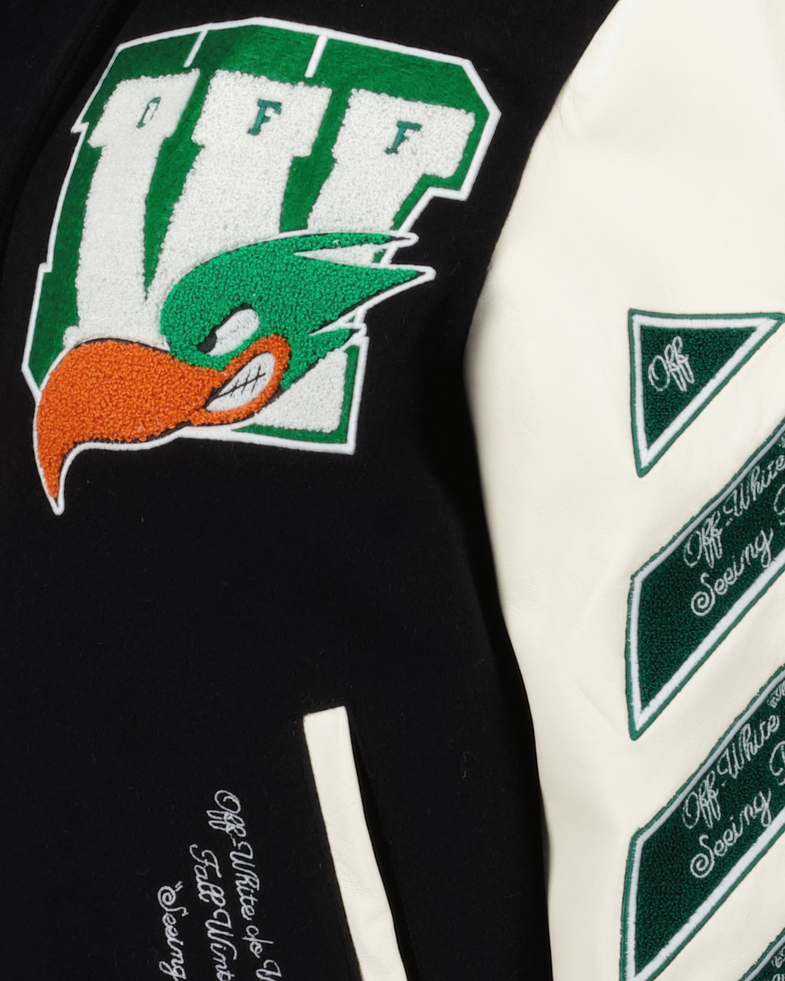 Jackets Patch bomber jacket Off-White Black Femme