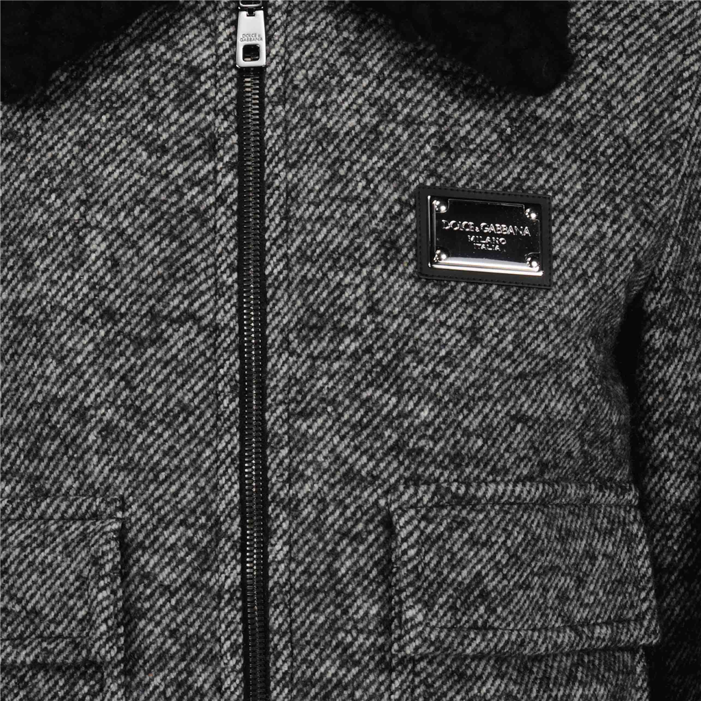 Jackets Wool bomber Dolce & Gabbana Gray Homme