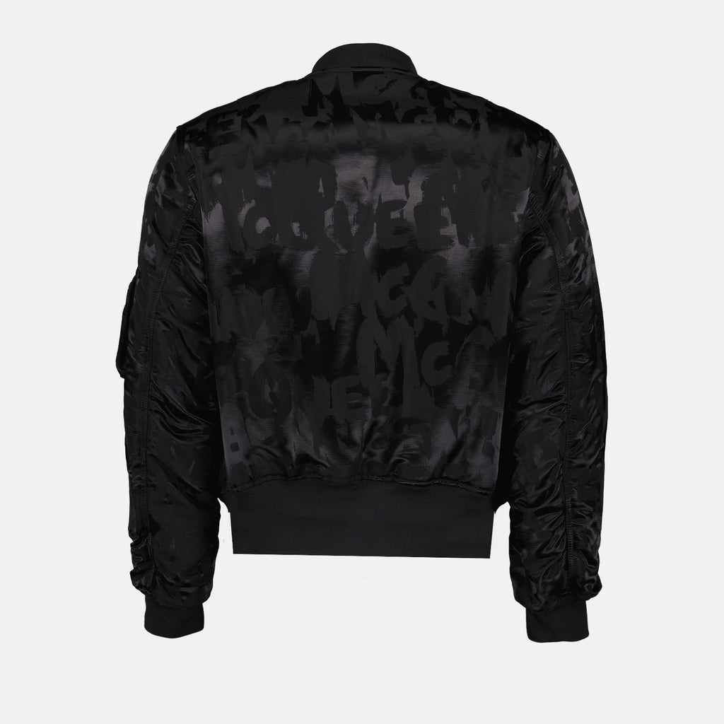 Jackets Graffiti Bomber Alexander McQueen Black Homme