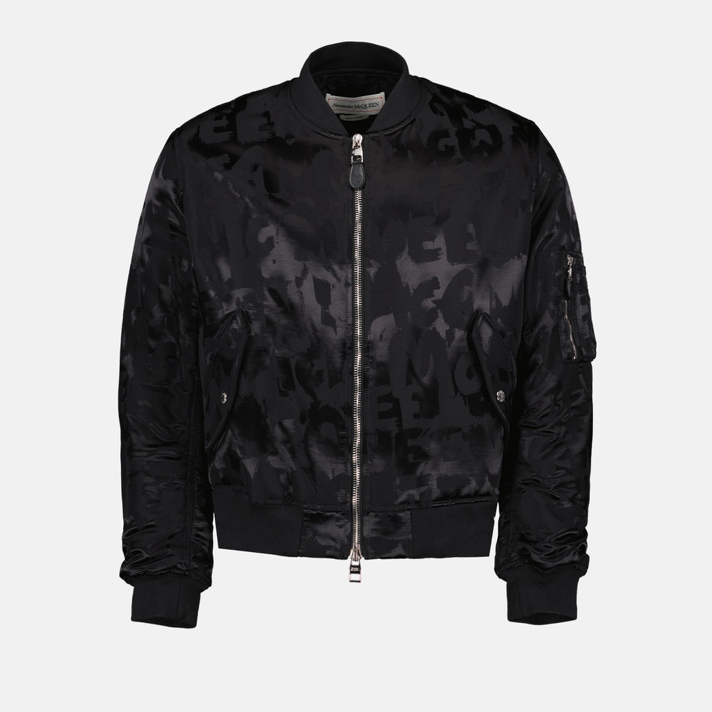 Jackets Graffiti Bomber Alexander McQueen Black Homme