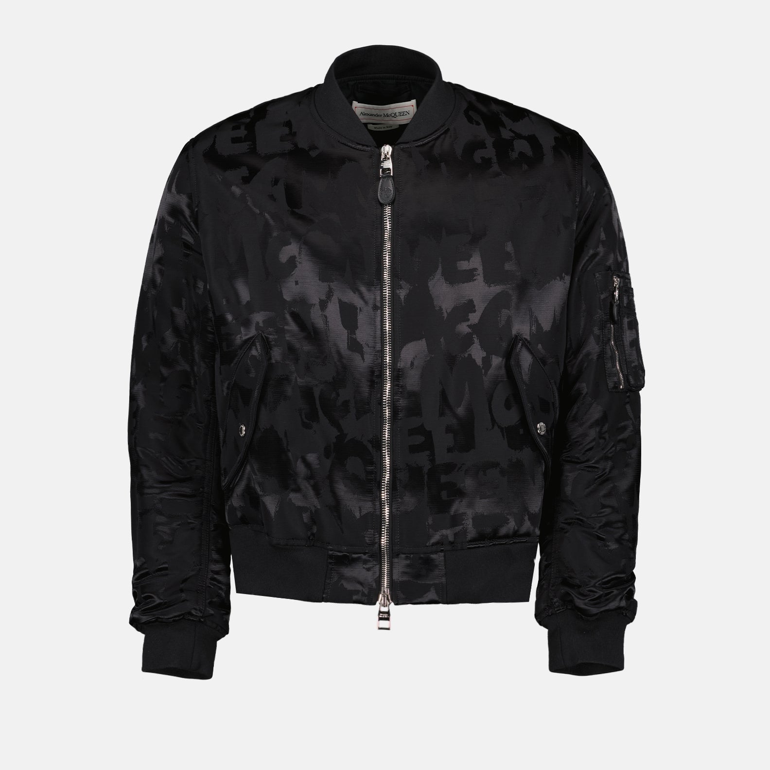 Jackets Graffiti Bomber Alexander McQueen Black Homme