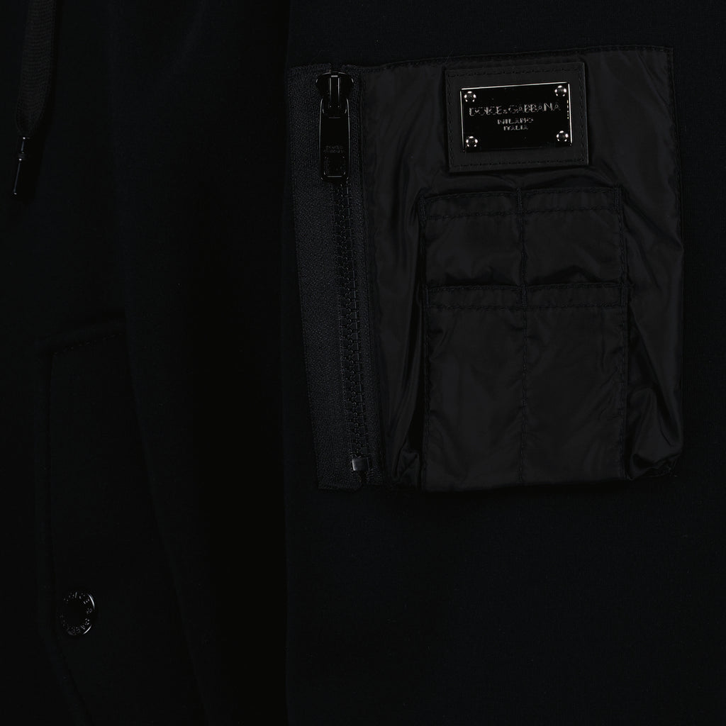 Jackets Logo plaque bomber jacket Dolce & Gabbana Black Homme