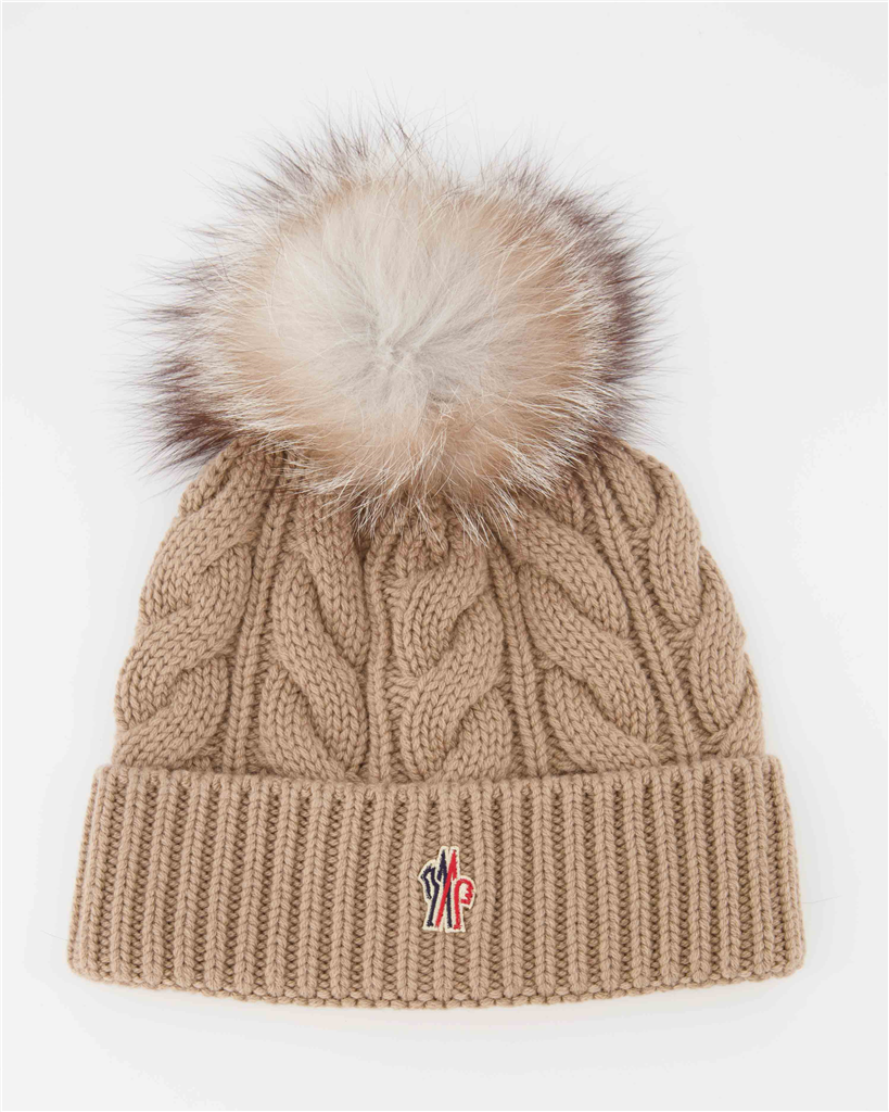 Hats, caps and beanies Pom-pom hat Moncler Grenoble Beige Women