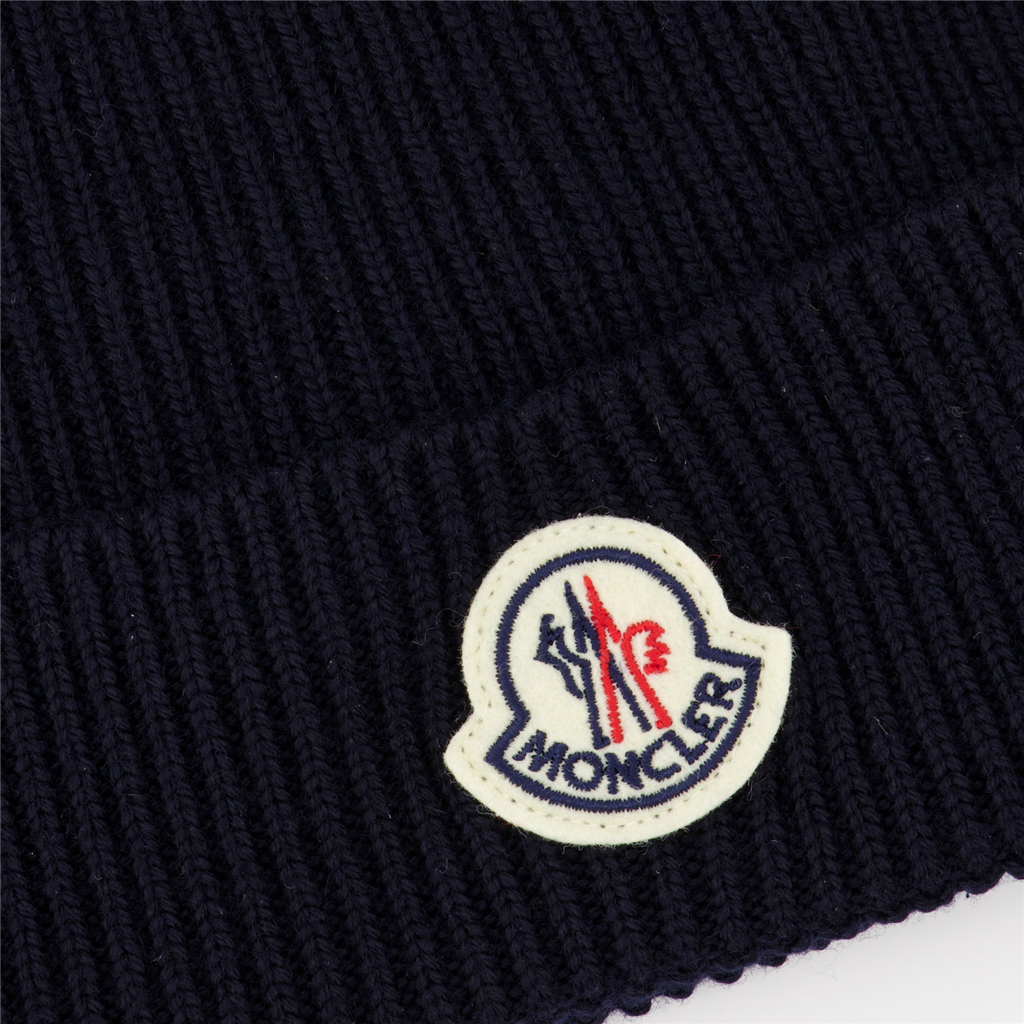 Hats, caps and beanies Cuffed beanie Moncler Blue Man