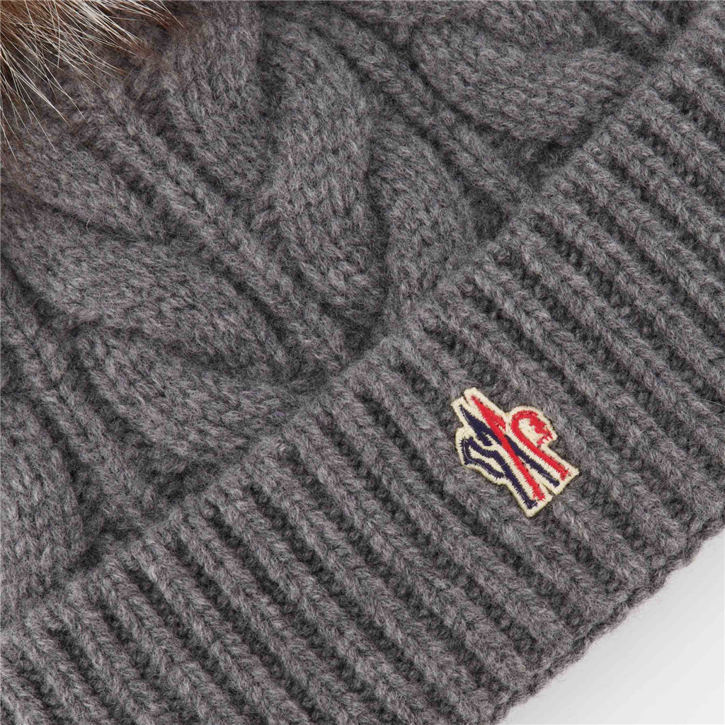 Hats, caps and beanies Pom-pom hat Moncler Grenoble Gray Women