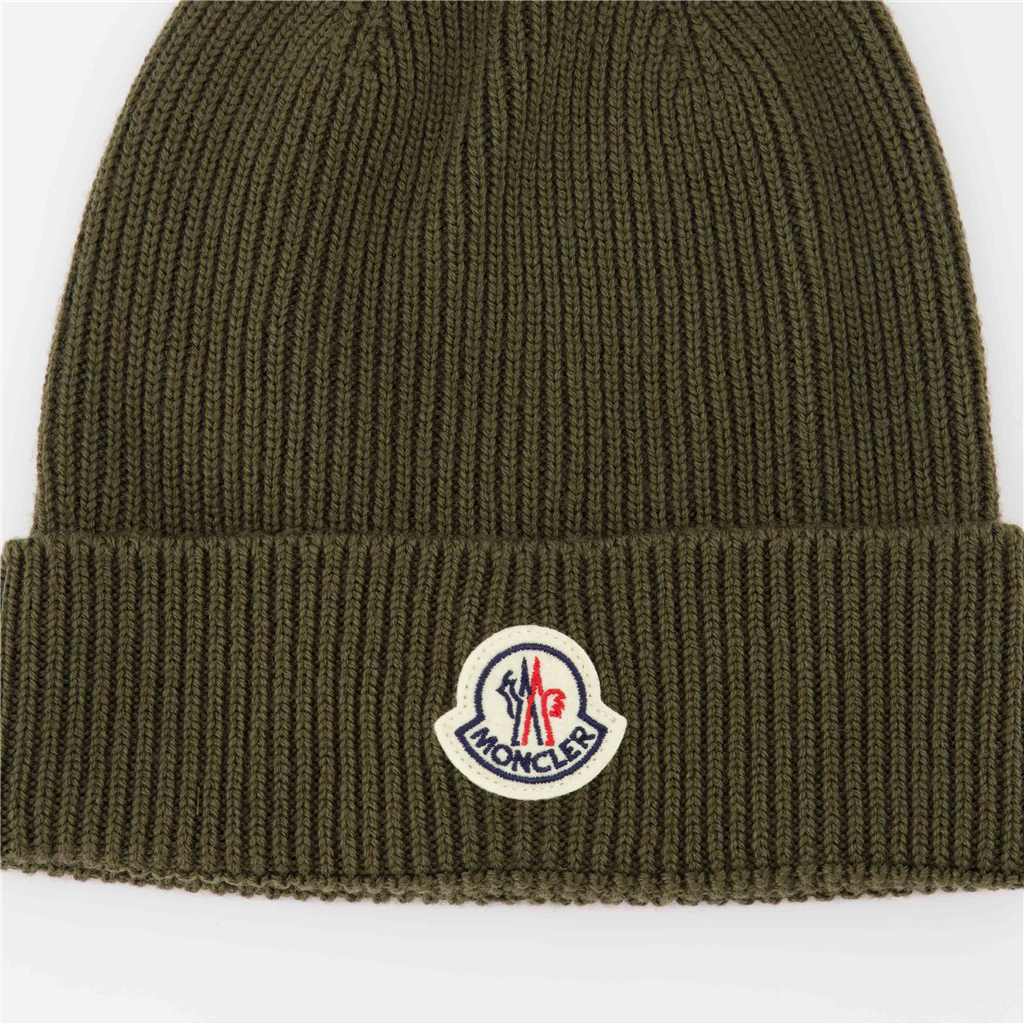 Hats, caps and beanies Cuffed beanie Moncler Khaki Man
