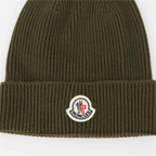 Hats, caps and beanies Cuffed beanie Moncler Khaki Man