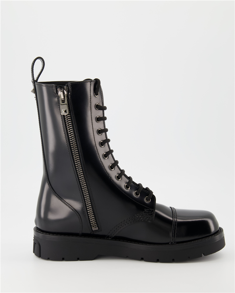 Boots and ankle boots VLogo combat boots Valentino Garavani Black Man