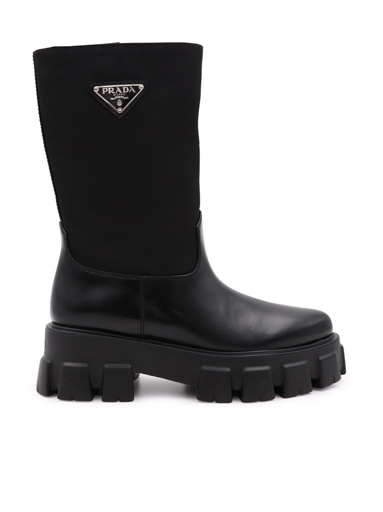Boots Logo boots Prada Black Women