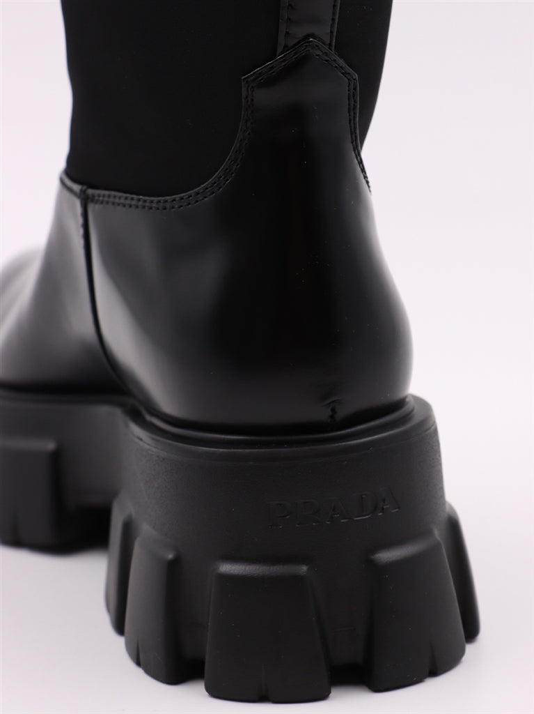 Boots Logo boots Prada Black Women