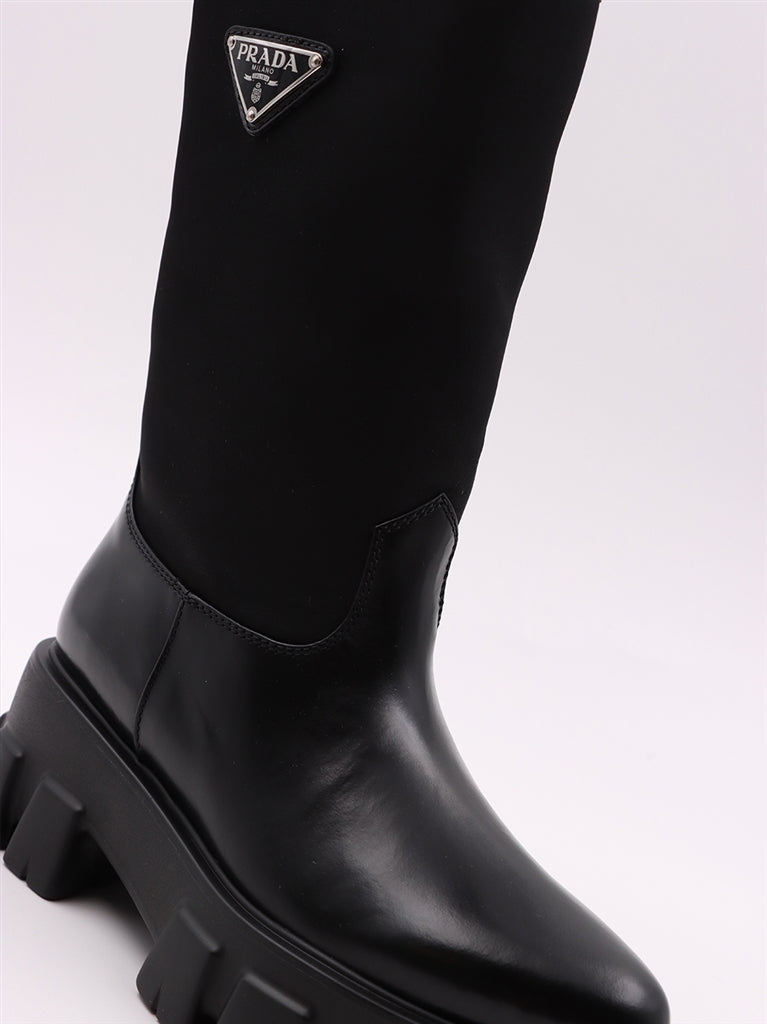 Boots Logo boots Prada Black Women