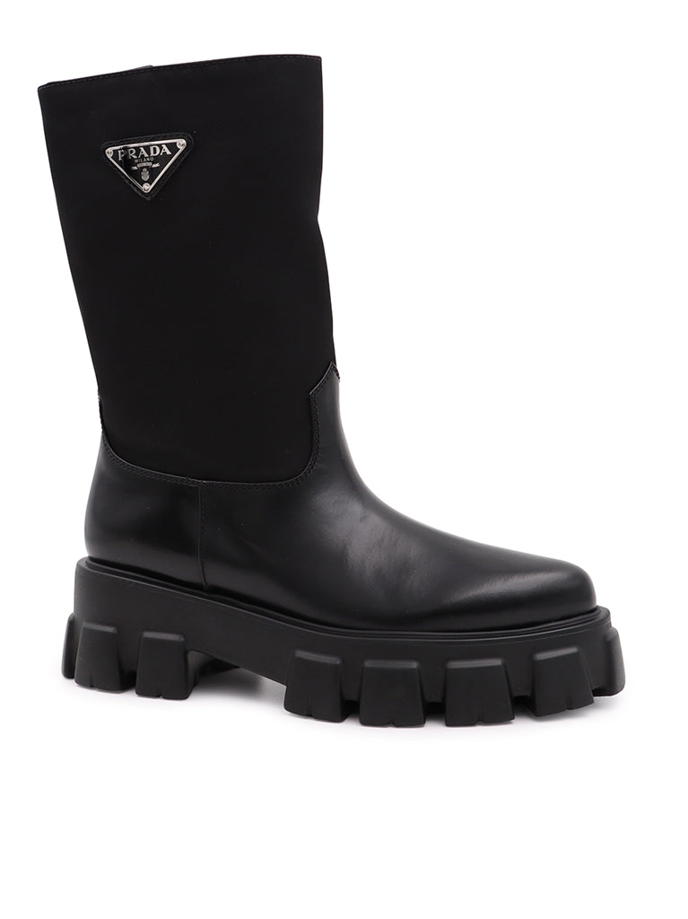 Boots Logo boots Prada Black Women