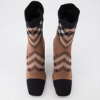 Ankle boots Sock ankle boots Burberry Brown Women