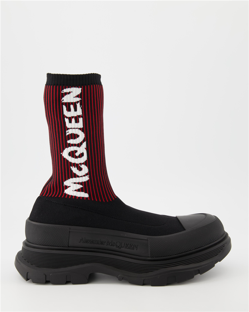 Boots and ankle boots Sock ankle boots Alexander McQueen Black Man