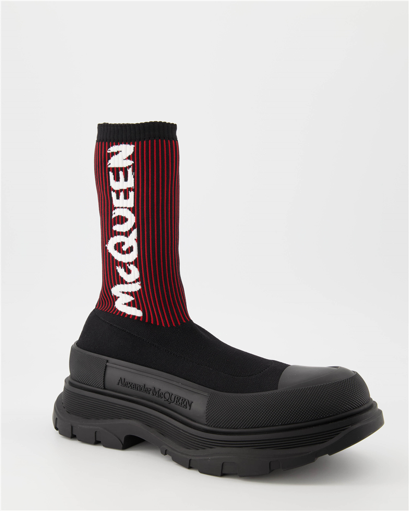 Boots and ankle boots Sock ankle boots Alexander McQueen Black Man