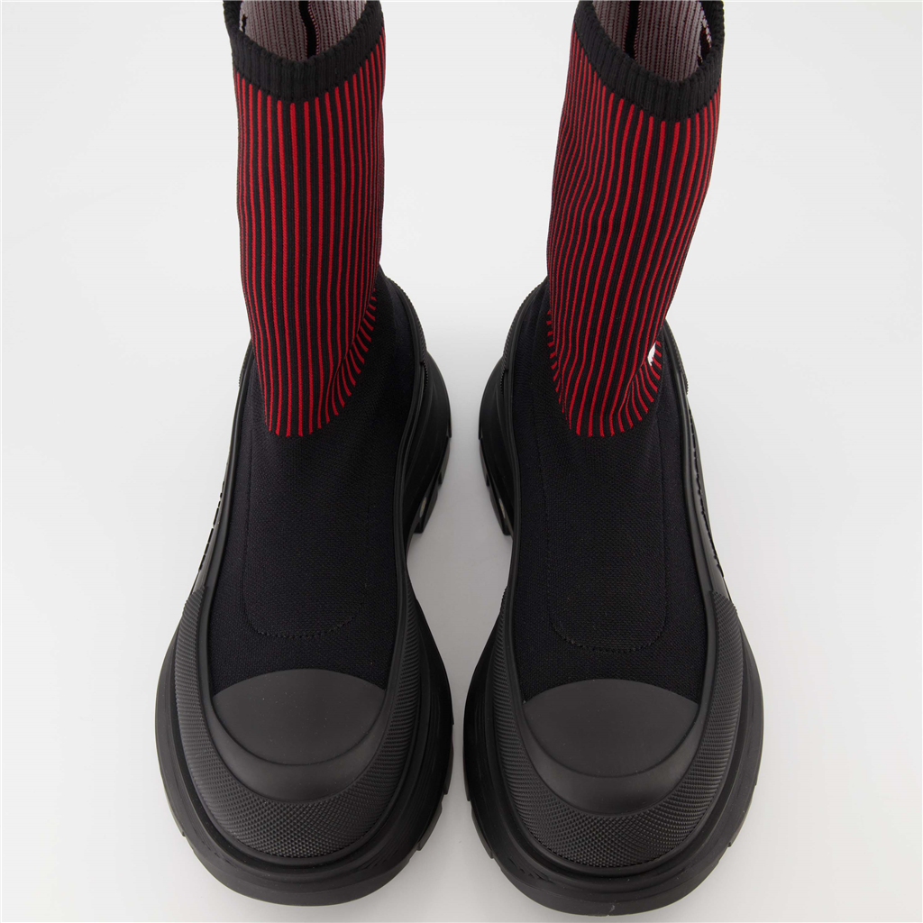 Boots and ankle boots Sock ankle boots Alexander McQueen Black Man