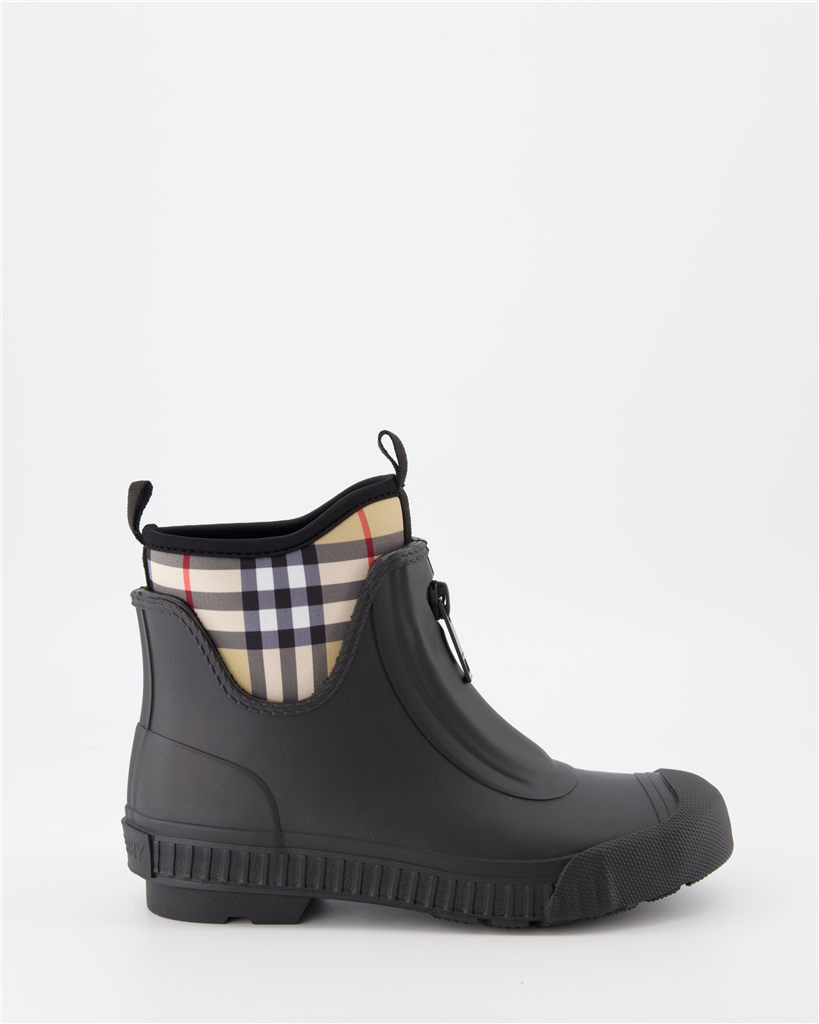 Sneakers Checked ankle boots Black Burberry Black Women